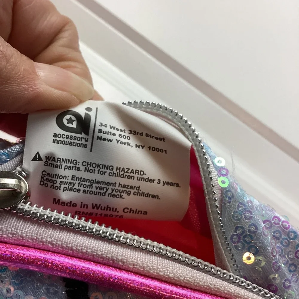 Hello Kitty by Sanrio Mini Backpack Iridescent Sequins Pink silver